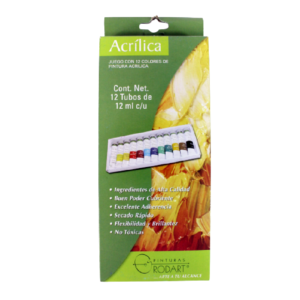Rodart Pintura Acrílica 12ml - Set de 12 Tubos