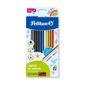 Pelikan Lápices de Colores Redondos C/24 - Incluye colores metálicos